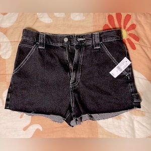 NEW PacSun Black Cargo Jean Shorts